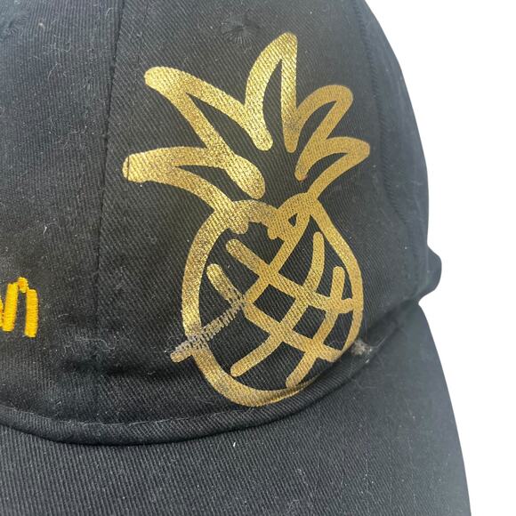 Surfware Hawaiian Classics Hat Men's Adjustable Black Gold Pineapple - Picture 6 of 8